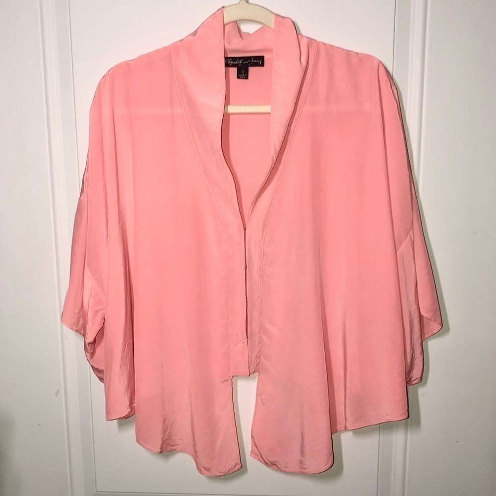 Elizabeth and James Silk Satya Top Coral Size Small